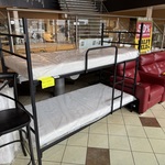 Stapelbed, zwart metaal